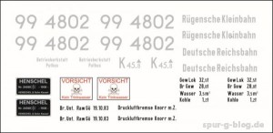 Tröger bietet für die Henschel-Lok neue Decals an - Quelle: Tröger [b]