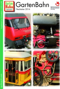 Am 19. Februar 2014 kommt die nächste Ausgabe des Magazin GartenBahn. Die kostenlose Beilage zur Spielwarenmesse trägt dieses Titelbild - Quelle: GartenBahn [b]