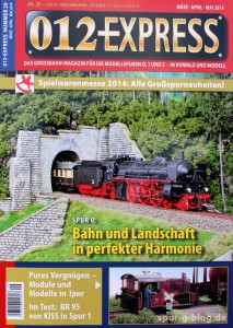 Jetzt am Kiosk: Die neue Ausgabe des 012-Express - Quelle: Spur-G-Blog [b]