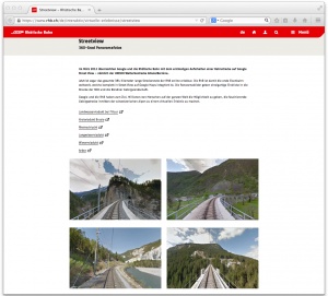 Das ganze RhB-Netz ist jetzt in Google Streetview zu sehen - Quelle: Screenshot von Spur-G-Blog