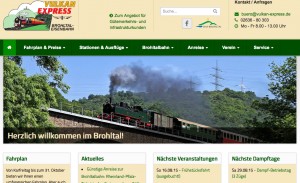 Der Vulkan-Expreß hat eine neue Internetseite - Quelle: IG Brohltalbahn