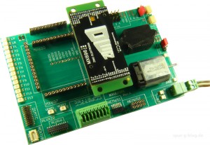 Die Decoder-Prüfplatine MXTAPV mit aufgestecktem MX696. Der Decoder gehört natürlich nicht zum Lieferumfang - Quelle: ZIMO [b]