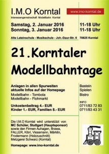 Wieder am 2./3. Januar 2016 in Korntal - Quelle: IMO Korntal