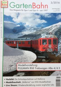 Die Ausgabe 3/2016 des Magazins "GartenBahn" ist jetzt erhältlich - Quelle: Spur-G-Blog