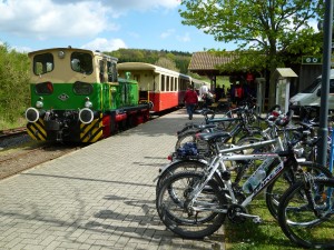 Der Vulkan-Expreß bietet wieder ein attraktives Mitnahmeprogramm für Radfahrer an - Quelle: IG Brohltalbahn / Michael Hergarten