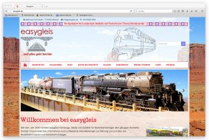 Die Easygleis-Webseite ist wieder im vollen Umfang verfügbar - Quelle: Screenshot / Spur-G-Blog