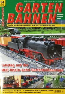 Die Ausgabe 4/2016 des Magazins "GARTENBAHNEN" ist jetzt am Kiosk oder über den Verlag erhältlich - Quelle: Spur-G-Blog [b]